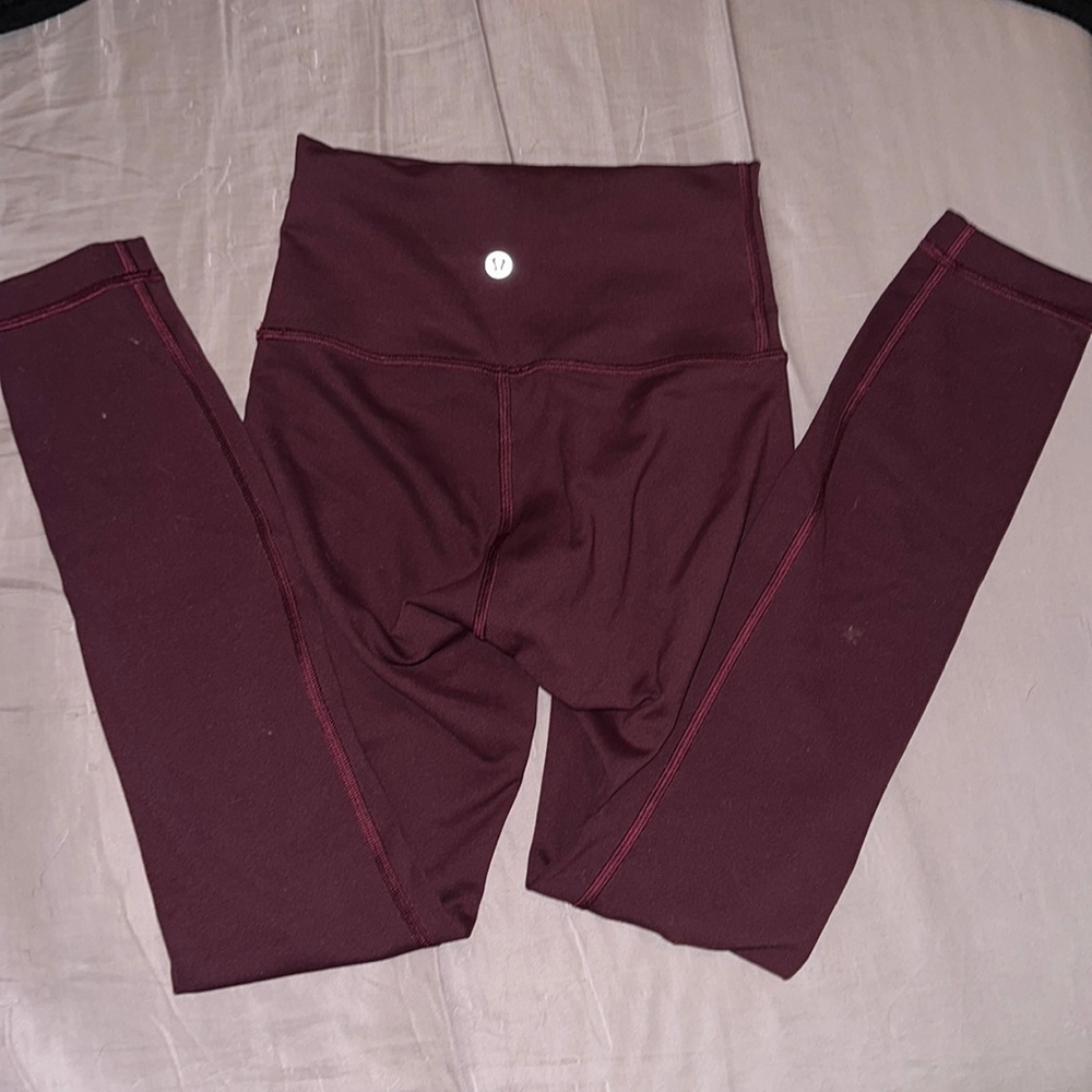 WUNDER TRAIN HIGH-RISE TIGHT 25" maroon